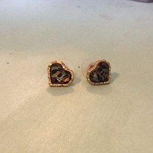 Betsey Johnson Heart Earrings